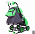 Санки-коляска Snow Galaxy City-1, дизайн - Серый Зайка на зелёном, на больших колёсах Ева с сумкой и варежками  - миниатюра №4